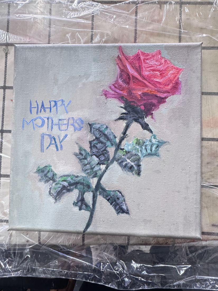 Alvin's Mother's Day rose artwork