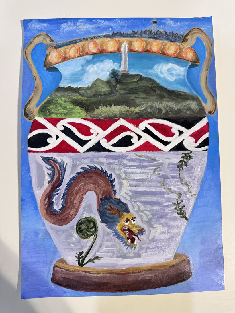 Alvin's Pacific vase design artwork